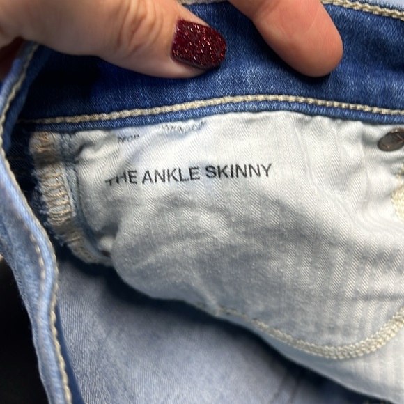 7 for All mankind blue denim straight leg crop jeans size 30 - Picture 4 of 10